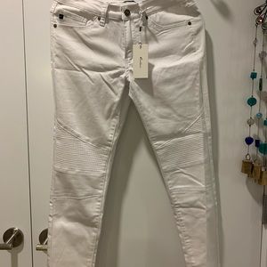 KanCan White moto legging jeans